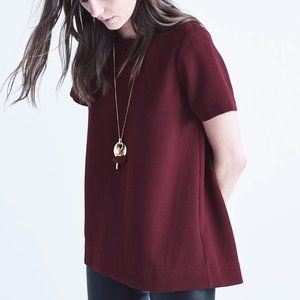 Madewell Burgundy Tailored Tee Size S